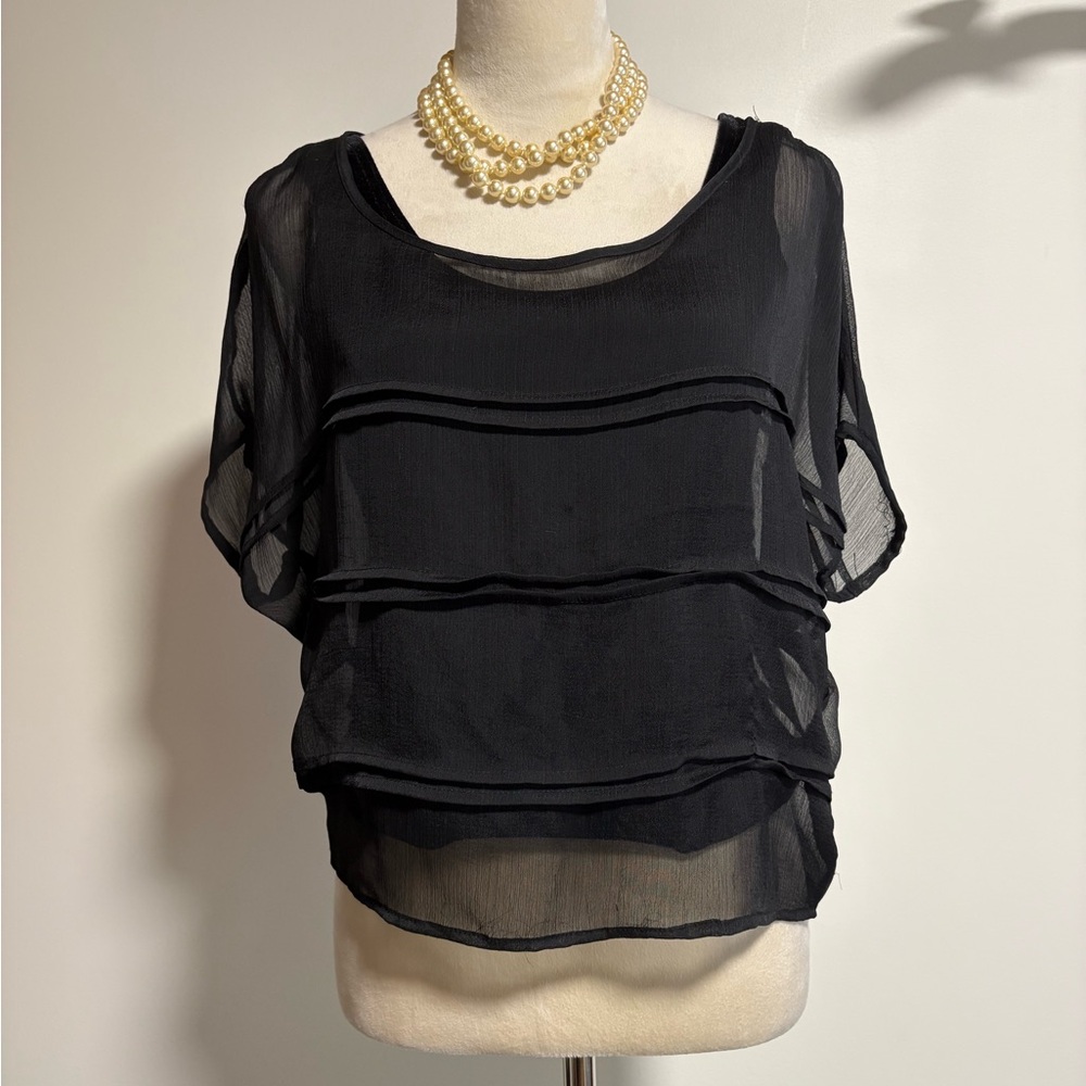 3/$10 Sheer Button Back Top